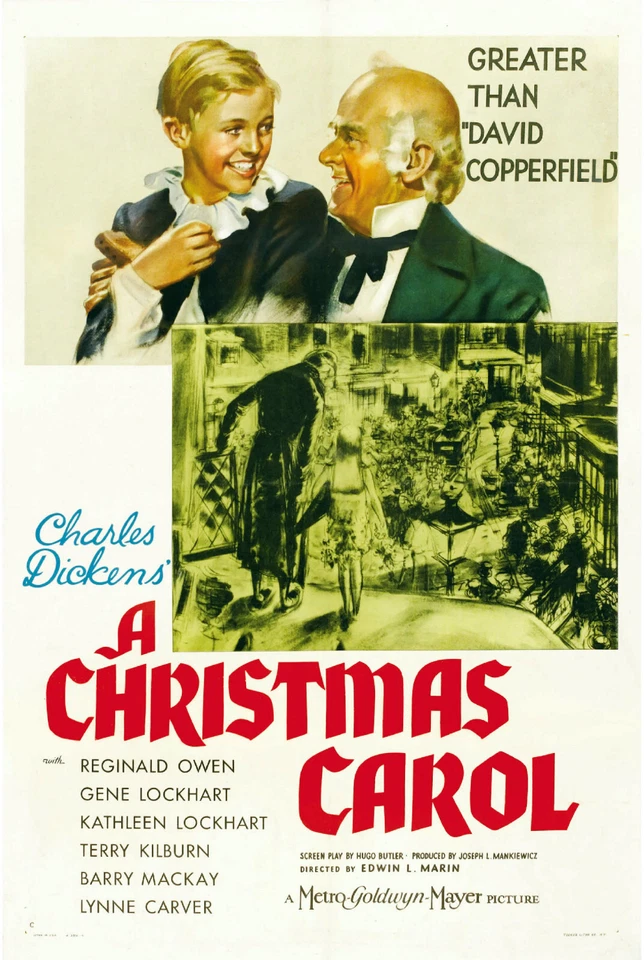 A Christmas Carol (Scrooge) DVD 1938 Reginald Owen, Gene Lockhart B&W Film Movie - Image 2 of 4