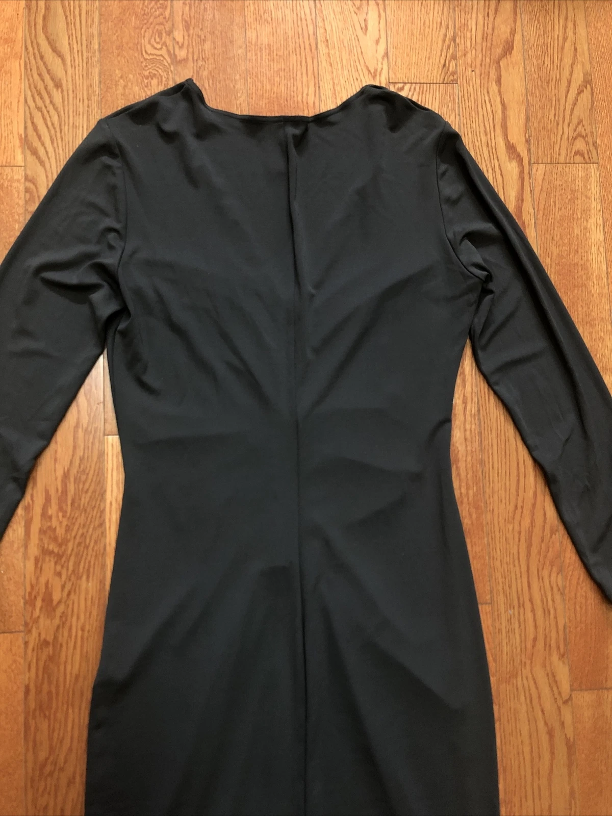 ABITO MIDI NUOVO SENZA ETICHETTE CELINE FRANCE MARRONE con cerniera arricciato 44 12 viscosa LAVORATO A MAGLIA 1 2k PROFONDO V