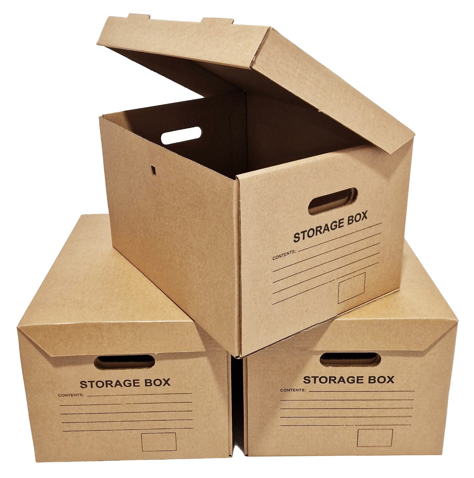 STRONG A4 FILING ARCHIVE STORAGE REMOVAL CARDBOARD BOXES WITH HANDLES