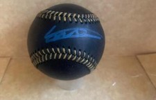 VLADIMIR GUERRERO BLUE JAYS SIGNED AUTO BLACK BASEBALL JSA STICKER