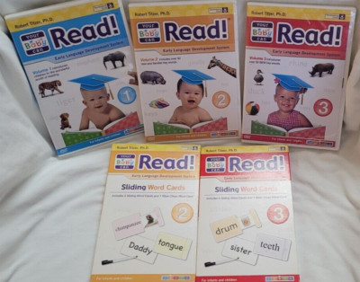 Your Baby Can Read Disk Set Volumes 1-3 and sliding Word Cards 2 and 3 Used