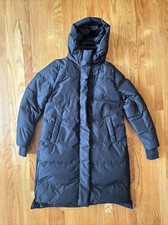 Mpg Womens 650 Fill Power Maxi Down Puffer Jacket Winter Coat Black Size Xl