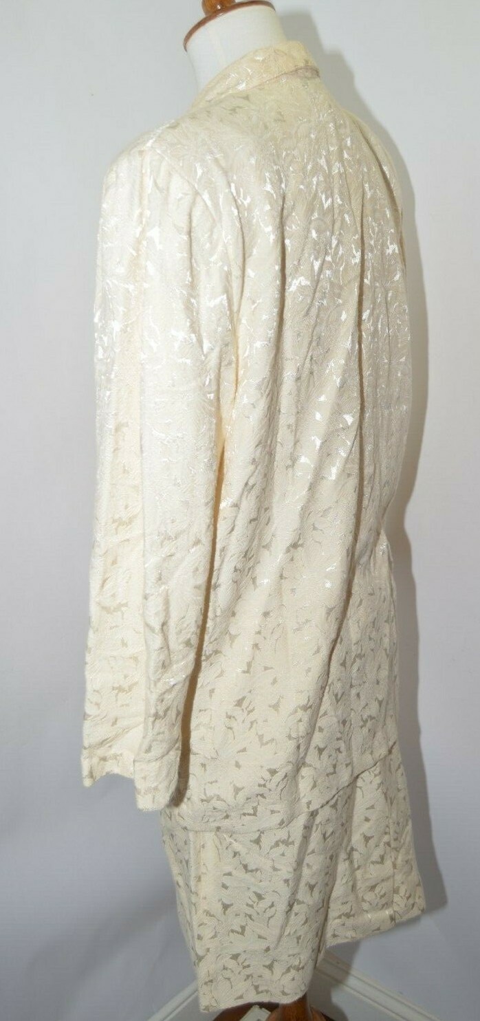 VTG 70s 80s  Michael Blair ILGWU Ivory Floral Mot… - image 5