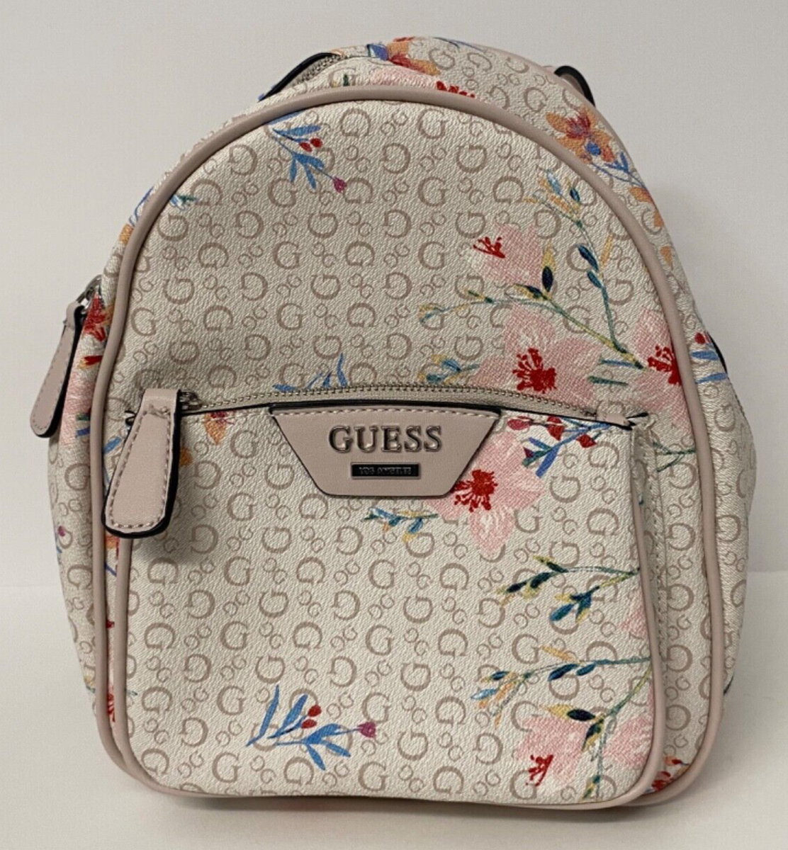 GUESS BACKPACK Pink Beige Floral NEW