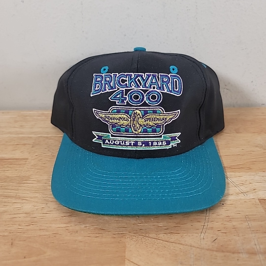 帽子 1995 NASCAR BRICKYARD 400 SNAPBACK CAP Vintage Brickyard 400 Snapback Hat Cap by Logo 7 August 1995