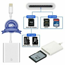 SD Card Adapter Camera Reader for iPad iPhone 6 6S 7 8 Plus 11 12 Pro X Xs Max