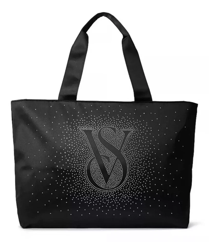 Victoria’s Secret Acogedora Manta Sherpa con Lazo y Bolso de Mano Negro Brillante con Cremallera Nuevo Foto 4 de 4