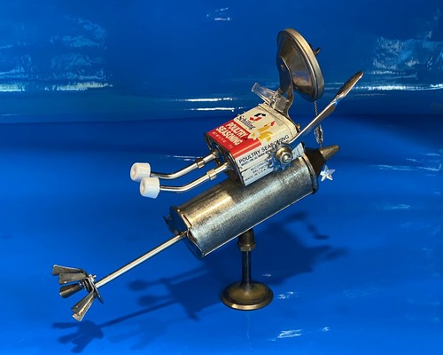 Inspirational Found Object Robot Art. Reach 4 The Stars! Steampunk assemblage - Picture 8 of 12