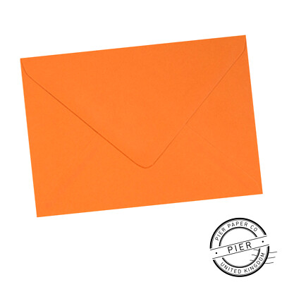 100 C6 Orange Umschläge 100 g/m² Premium Einladungskarte Stil 114 x 162 mm 6 x 4 Zoll