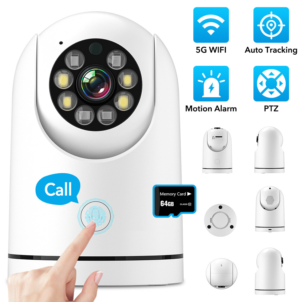 360° Home Security Camera System Wireless Indoor Wifi Cam Pet Camera 2 Way Audio-image