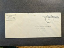 USS TRIPOLI CVE-64 1943 Official WWII Naval Cover to HERSHEY CHOCOLATE