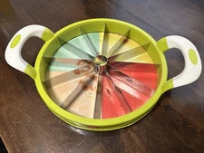 Mannice Large Watermelon Melon Fruit Slicer Cutter Stainless-Steel/ Silicone