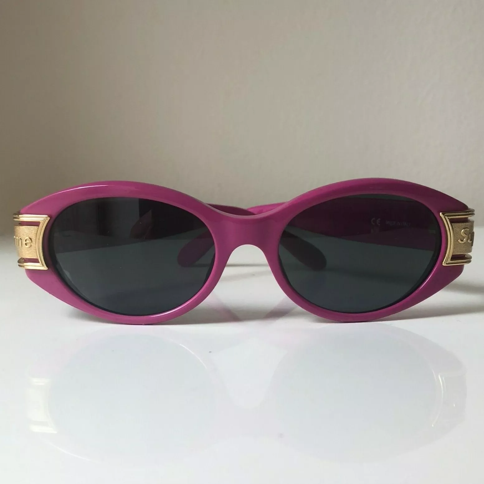 LUNETTES DE SOLEIL SUPREME FLAMBANTA ACCENTS OR SS18 DEADSTOCK FLAMBANT NEUVES