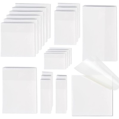 6 Sizes Clear Sticky Notes, 1,000PCS Transparent Waterproof Pads,