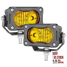 Yellow LED Pod Lights 3 Inch 40W Spot Flood Combo Beam LED Off Yellow Combo