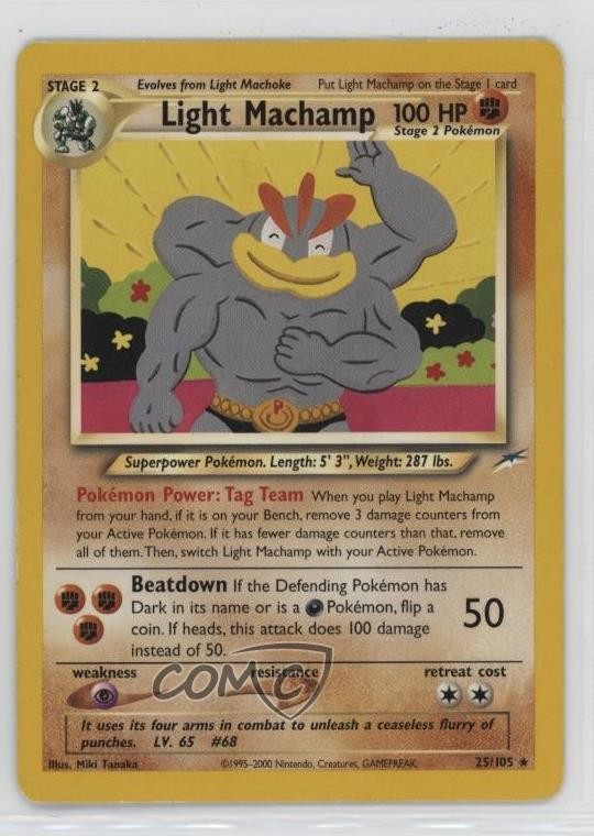 Light Machamp Pokemon Neo Destiny #25 2002