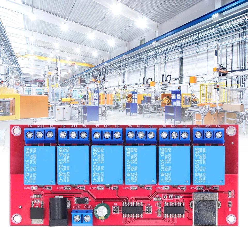 6 Channel USB Relay Module Home Farm Wireless Control Board For Households - Image 2 of 4