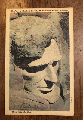 Face Of Abraham Lincoln, Mt Rushmore National Monument Black Hills, S.D. (WP15)