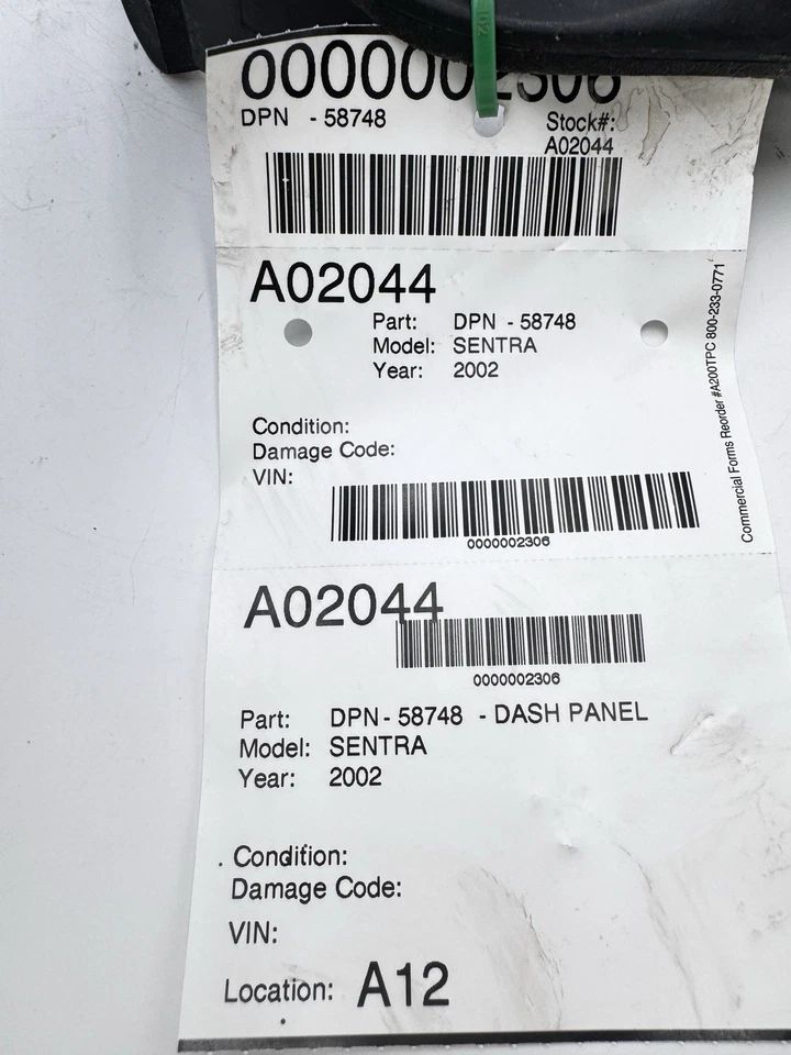 2000 - 2003 Nissan Sentra Gauge Cluster Speedometer Instrument Panel Trim Bezel - Image 4 of 4