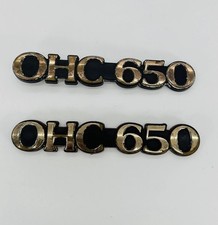 Vintage Yamaha TX650 OHC 650 Emblem Badge 2F0-21781-10-00 Set Of 2 Pair RARE
