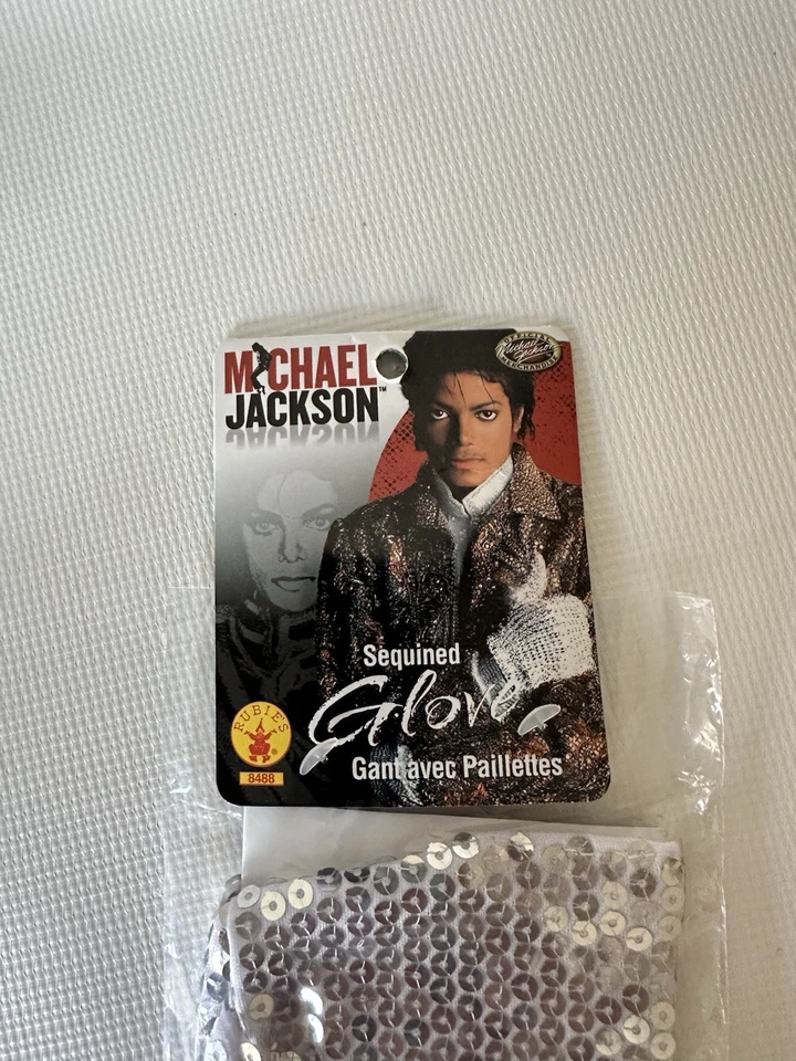 Guante de lentejuelas plateadas Rubie's Michael Jackson accesorio de disfraz para adulto Foto 2 de 4