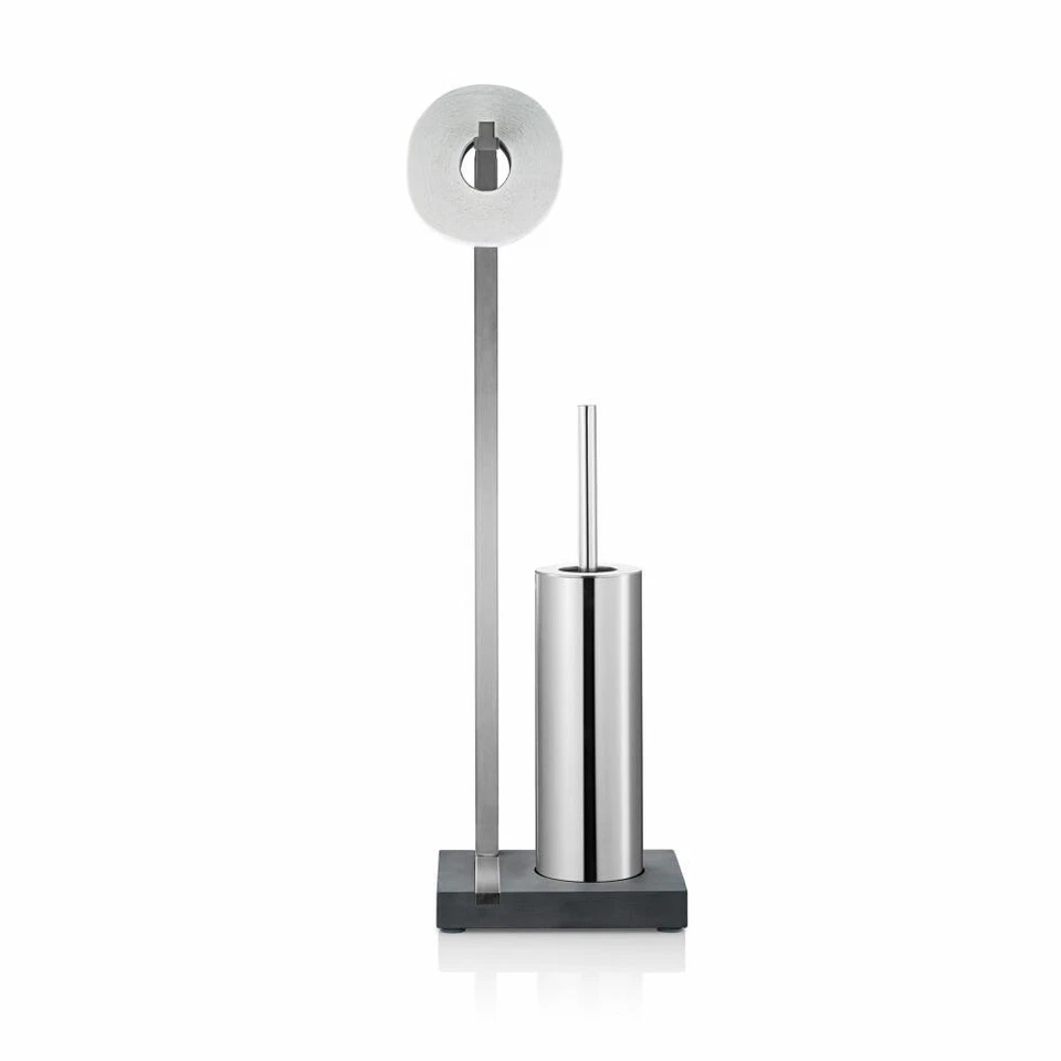 Blomus Menoto Brosse à WC Porte-rouleau de WC Acier inoxydable mat H 64.5cm - Photo 1/1