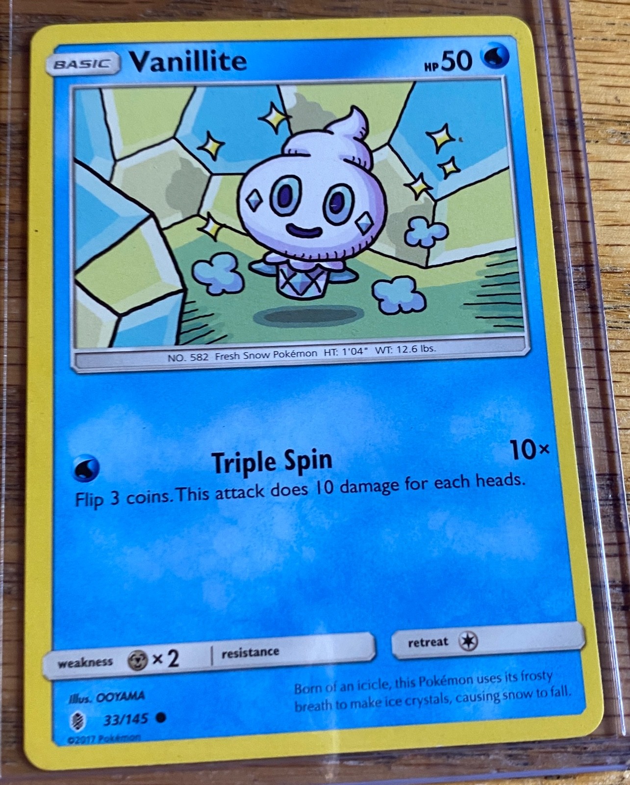 Vanillite 33/145 Common - Pokemon Sun & Moon Guardians Rising Card