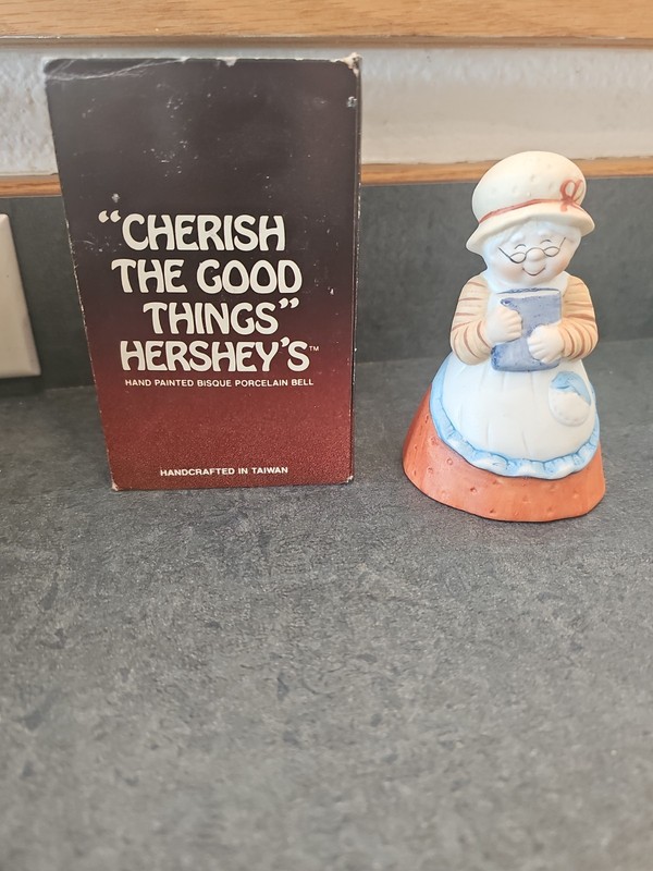 Hand Painted Bisque Porcelain Bell