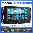 Car Stereo Carplay For GMC Yukon Chevy Silverado Sierra Android 15 4+64G GPS NAV
