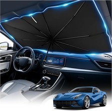 Car Windshield Sun Shade Umbrella,Titanium Silver Umbrella Sunshade for Car