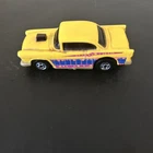 Hot Wheels '55 Chevy Vintage 1982 Yellow Blackwalls Malaysia Diecast Car Nice