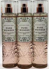 x3 Bath  Body Works PURE WONDER Spray 8 oz Fine Fragrance Mist THREE PACK