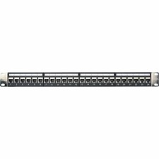 Cable Matters 1U 19-Inch 24-Port 10Gbps Cat6A Ethernet Patch Panel with Inline