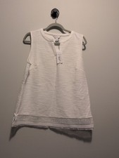 Liz Claiborne White Sleeveless Textured Top - Size L
