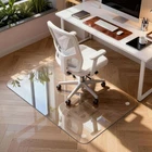 Scratch-Resistant Tempered Glass Chair Mat with Rounded Polished Edges for Floor