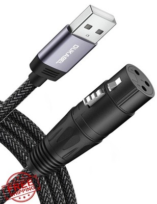 DUKABEL XLR to USB Cable 6FT Mic Adapter