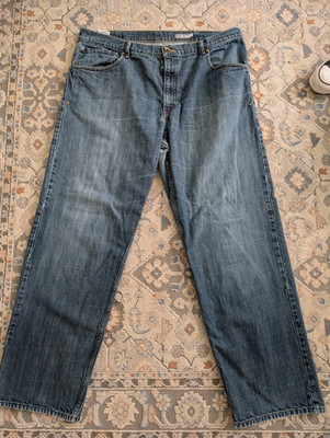 Levi's SilverTab Baggy Jeans 42x30 Medium Wash Y2K Vintage.