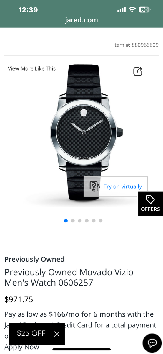 Movado Vizio men's watch | eBay