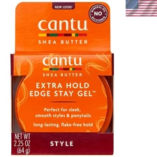 Long-Lasting Edge Stay Gel, 2.25 Oz - Ultimate Control for Wavy & Curly Hair