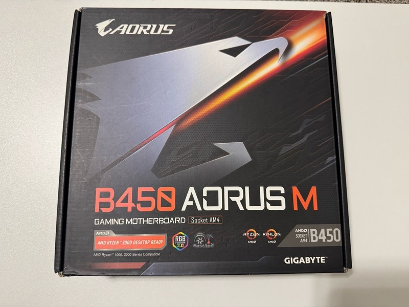 Gigabyte B450 AORUS M AM4 Micro ATX Motherboard DDR4 M.2 HDMI Ryzen Ready
