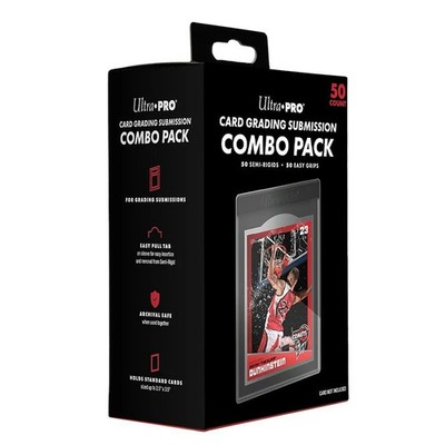 ULTRA PRO: CARD GRADING SUBMISSION COMBO PACK (50CT) Semi-Rigids + Easy Grips