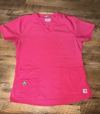Carhartt Force Womens Scrub Top Shirt Medium Modern Fit V Neck Short Sleeve Top