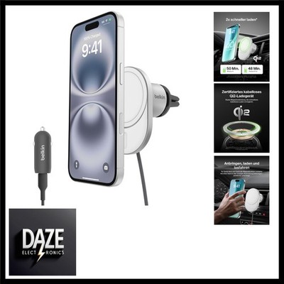 BoostCharge Pro magnetisches kabelloses Kfz-Ladegerät mit Qi2 15 W, MagSafe-k...