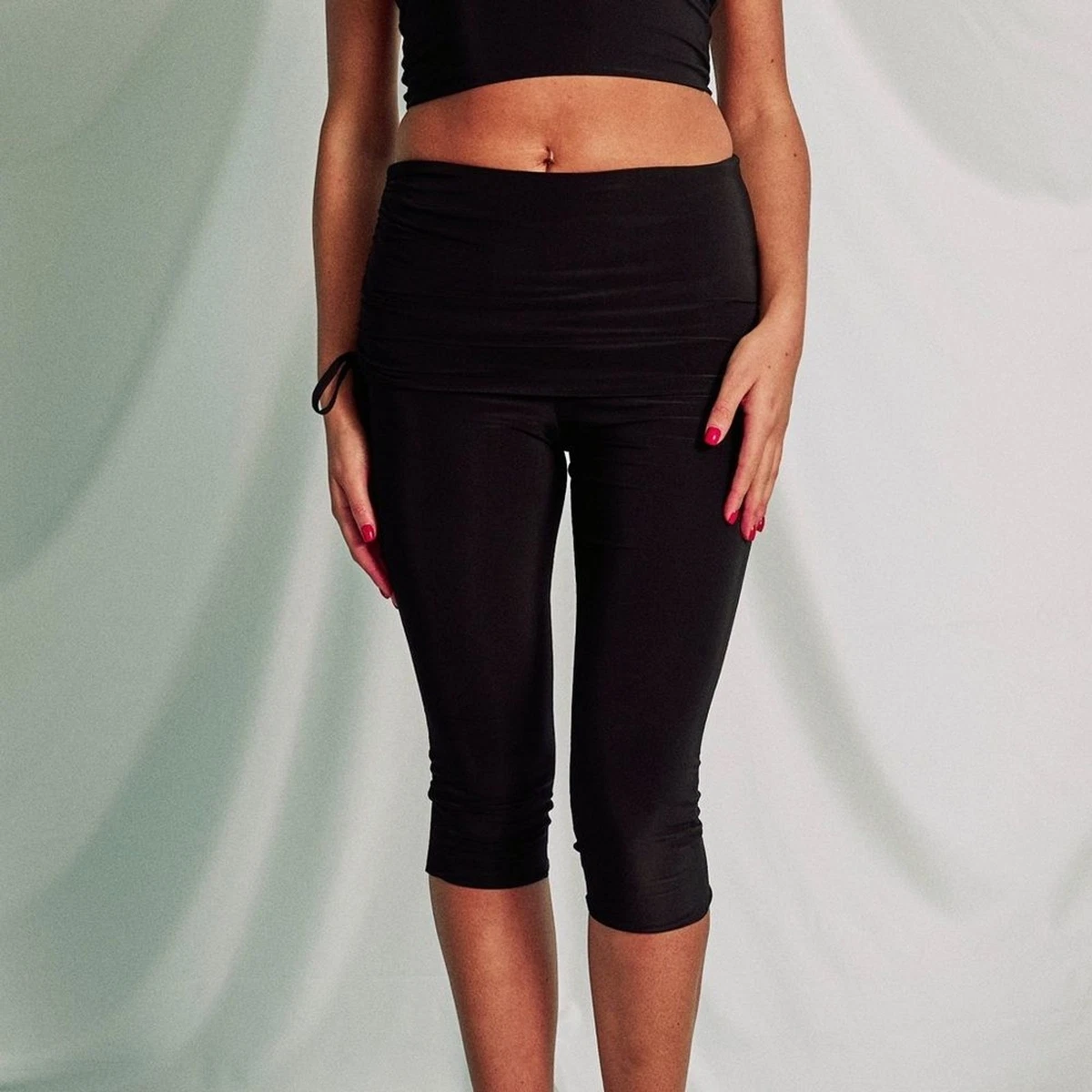 Ancien legging capri cropped bleu marine actif go sec pantalon de yoga Ancien legging capri cropped bleu marine actif go sec pantalon de yoga