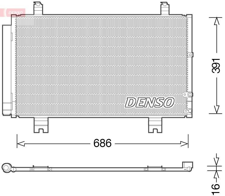 Fits DENSO DCN51013 Air conditioning condenser DCN51013 A/C condenser (with dry - Image 4