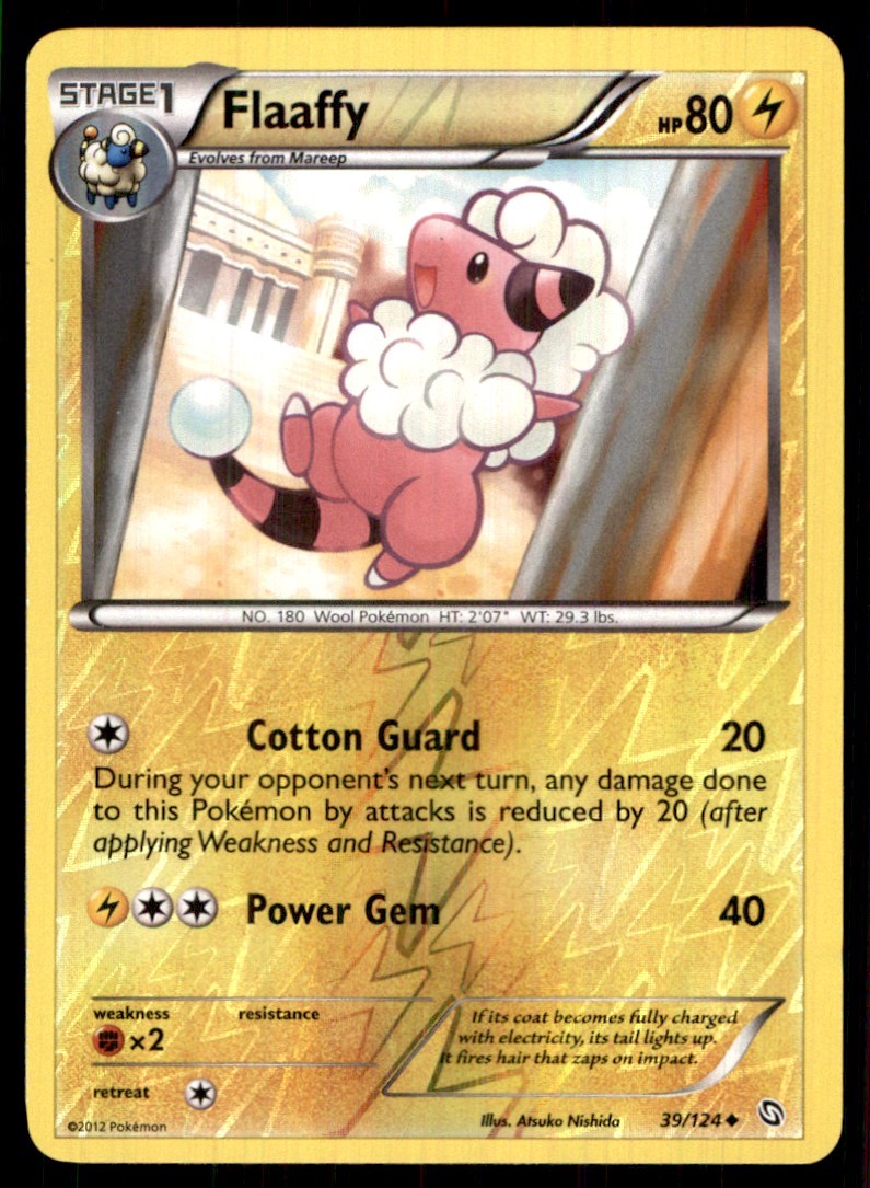 2012 Black & White - Dragons Exalted Reverse Holo Flaaffy Stage 1/Uncommon #39