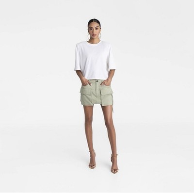 KBB by KAHLANA Women's The Cargo Mini Skirt SIZE 14 BUILT IN SHORTS NEW WITH TAG