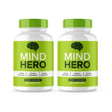 (2 Pack) Mind Hero Brain and Memory Support Capsules MindHero (120 Capsules)