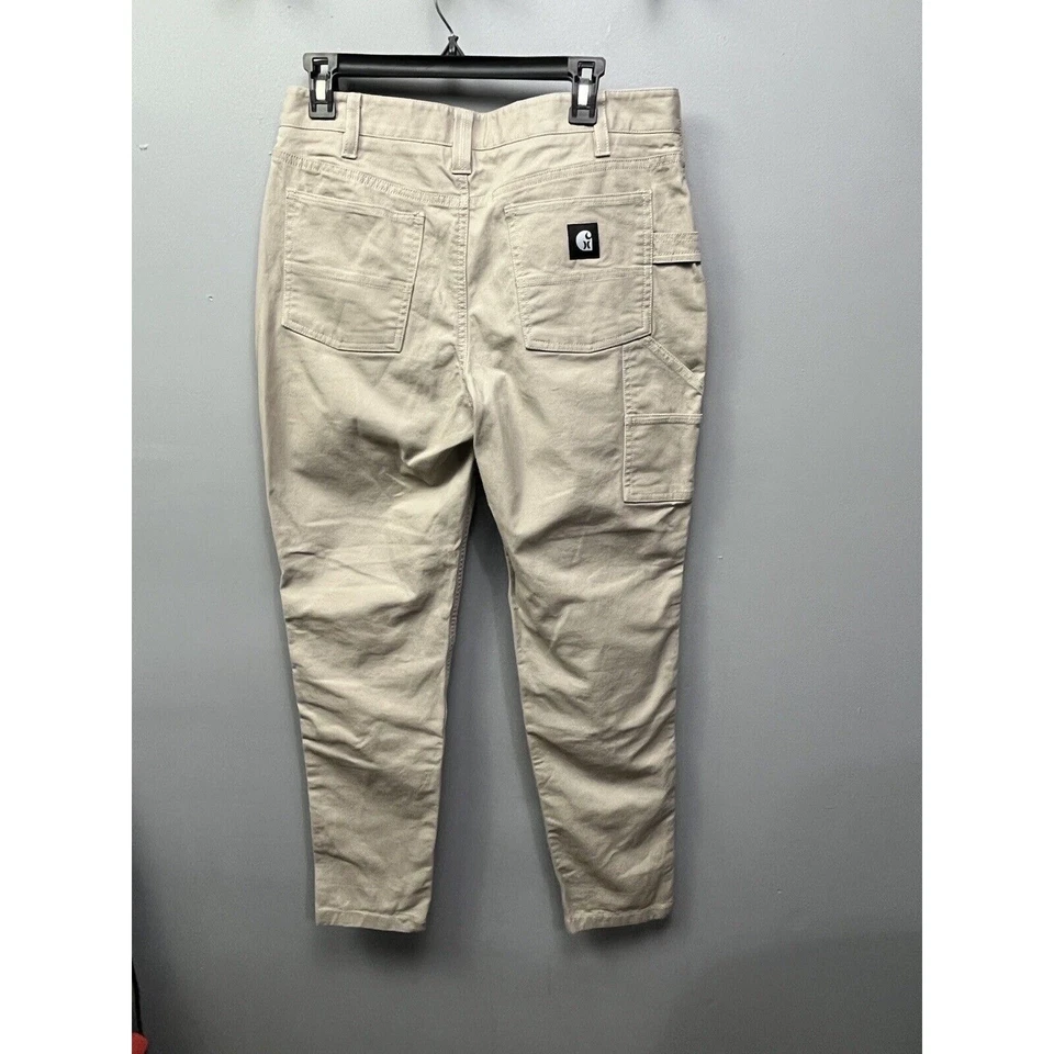 HURLEY Khaki Carpenter Cotton Casual Pants Womens Juniors Size 7 Twill Tan - Image 2 of 4