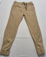 Hollister Advanced Stretch men's Khaki pull on jogger pants sz. M drawstring
